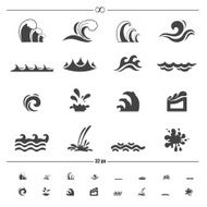 water wave icons