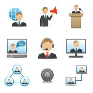 business people icons set N12