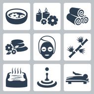 Vector isolated spa icons set