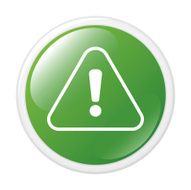 Exclamation sign Vector Button