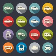 Car flat icons
