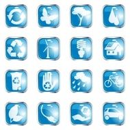 Blue High-gloss eco buttons