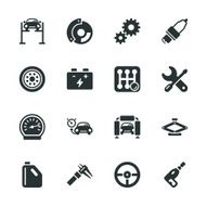 Auto Service Silhouette Icons N2
