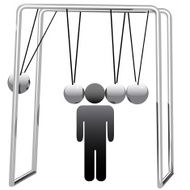 Newtons Cradle Cradles International Symbol Man Head