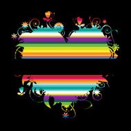 Floral heart shape for your design N3