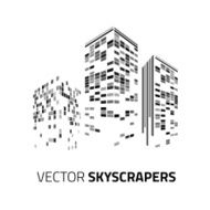 City background - skyscrapers with lights Cityscape background N2