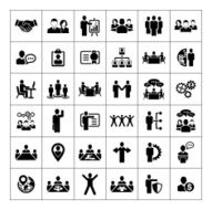 Human resources and management icons set N27