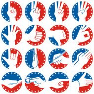 Patriotic Hand Icons