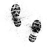 Splash shoe print