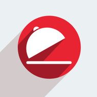 Vector red circle icon on gray background Eps10 N58