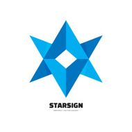 Starsign - abstract vector logo concept illustration N2