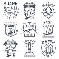 Vintage camping and sporting badges N2