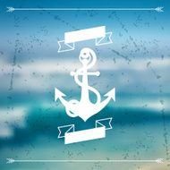 Design postcard with marine label and symbol N3