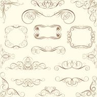 Collection swirl ornaments