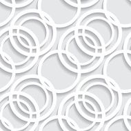 Abstract geometric white seamless pattern with circles N3