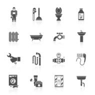 Plumbing icons set N5