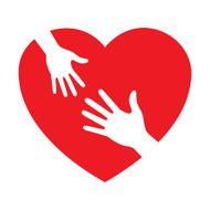 heart icon with caring hands N2