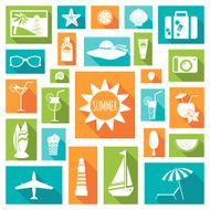 Summer holiday flat elements N2