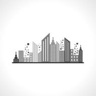 Abstract grey building design