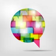 Brain with speech bubbles Colorful speak and dialog N7