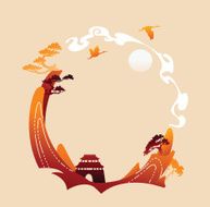 Traditional abstract asian background