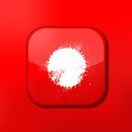Vector red splotch icon Eps10 Easy to edit