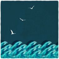 Vintage marine background