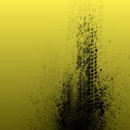 Yellow tire track background N14