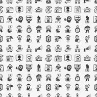 Vector seamless business concept doodle pattern