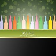 wine list menu cover