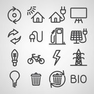 Energy and resource icon set N15