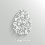 Abstract Background with Floral Easter Egg
