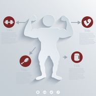Vector Muscled Body background Eps10 N4