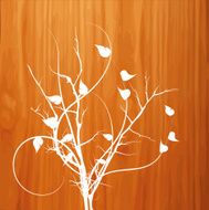 Floral on wood N2