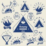 Retro vintage style symbols for Mountain Expedition N4