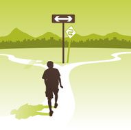 Man at Cross roads