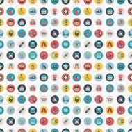 seamless retro Flat Medical pattern