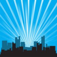 Modern city silhouette N2