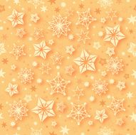 Floating Golden Stars Seamless Pattern