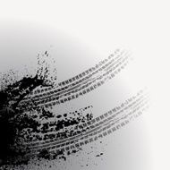 Grunge blots tire track