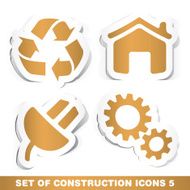 Set of Construction Paper Icons N5