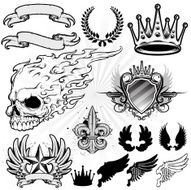 skull and wing segments