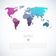 Background with blue triangle world map N2