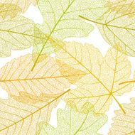 Seamless autumn leaves pattern N2
