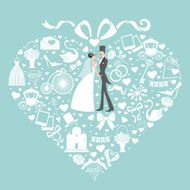 Hearts composition Design with Wedding clothers N2