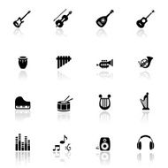 Icons set musical instruments