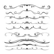 Set of vintage vector dividers N58