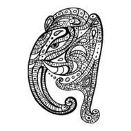 Elephant head Ganesha Hand drawn illustration N9