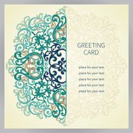 Vintage ornate card in east style N3