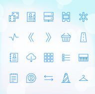 20 Trendy Thin Icons for web and mobile Set 11 N2